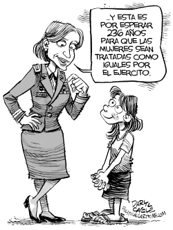 MUJERES EN COMBATE by Daryl Cagle