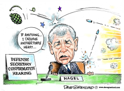 CHUCK HAGEL HEARING by Dave Granlund