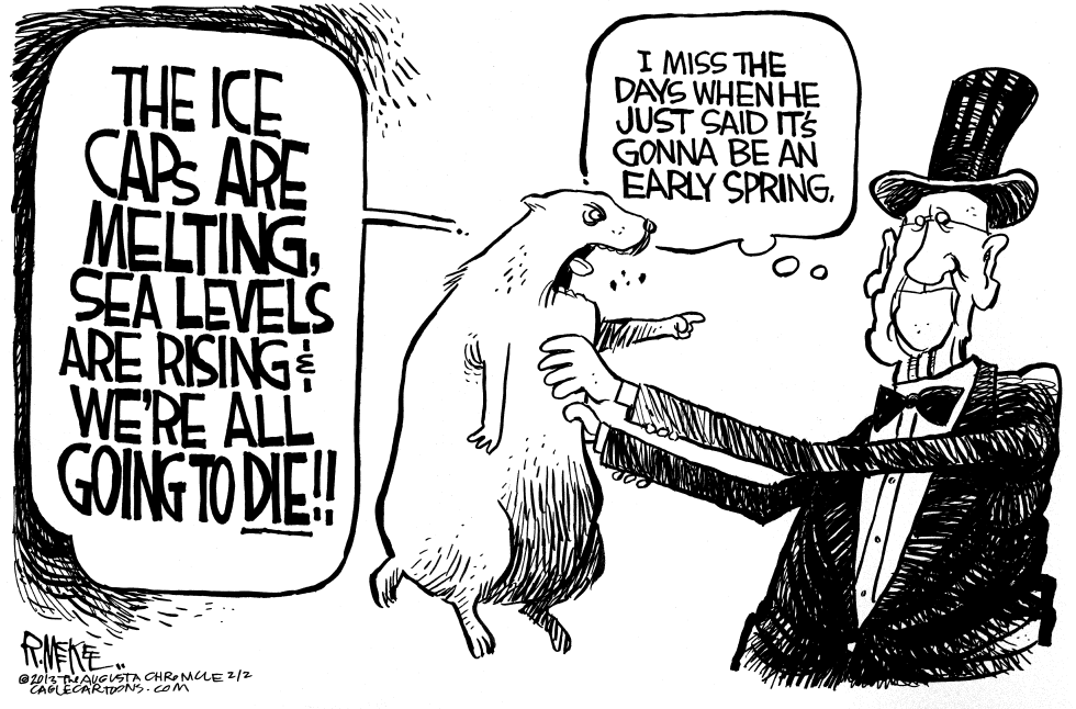  GROUNDHOG GLOBAL WARNING by Rick McKee