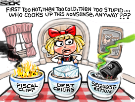 GOLDILOCKS SEQUESTER  by Steve Sack