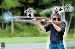 OBAMA SKEET-SHOOTING by Luojie