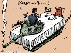 DIALOGUE WITH ASSAD  by Emad Hajjaj