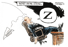 BUDGET DRONE STRIKE by Jeff Koterba