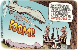 OBAMA DRONE STRIKE by Rick McKee