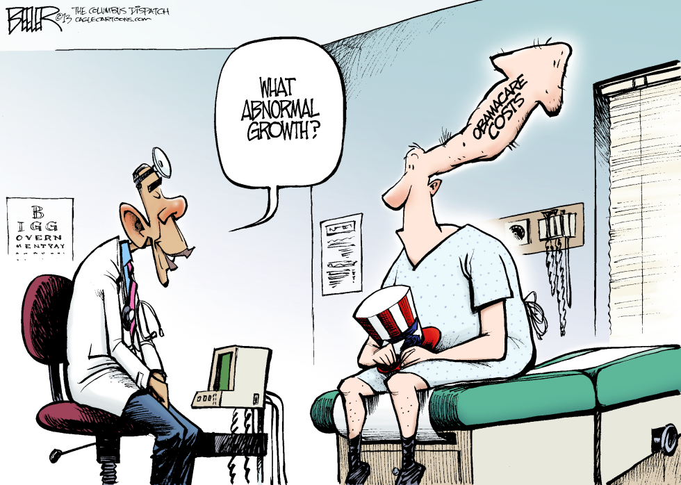  OBAMACARE GROWTH by Nate Beeler