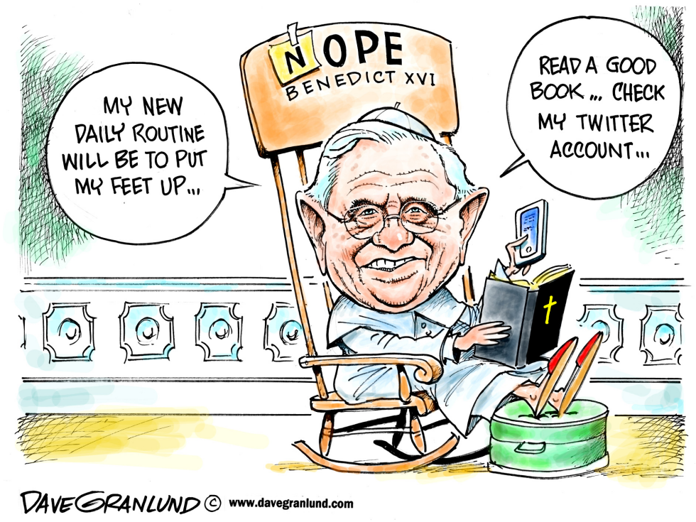  POPE BENEDICT RESIGNS by Dave Granlund