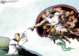 THE POPE RESIGNS by Nate Beeler