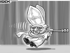 POPE EXIT by Steve Sack