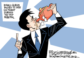 THIRSTY RUBIO by David Fitzsimmons