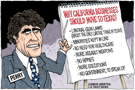 PERRY PURSUES CALIFORNIA COMPANIES by Wolverton