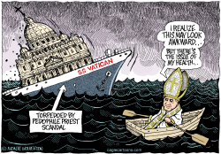 POPE JUMPS SHIP by Wolverton