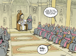 THE POPE RESIGNS by Patrick Chappatte