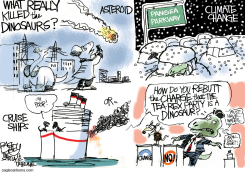 DINO DISASTER by Pat Bagley