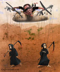 OBAMA WITH DRONES by Riber Hansson