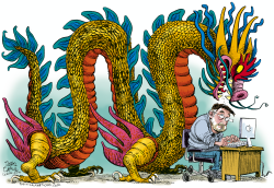 CHINA LOOKING OVER MY SHOULDER by Daryl Cagle