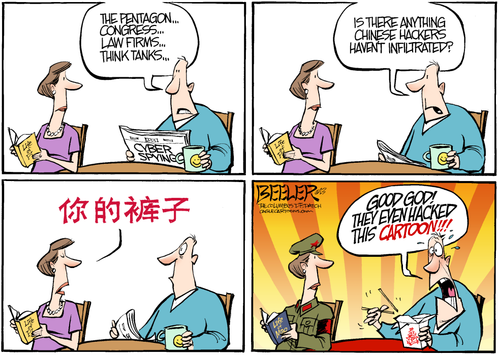  CHINESE HACKING by Nate Beeler