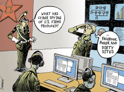 CYBER SPYING FROM CHINA by Patrick Chappatte