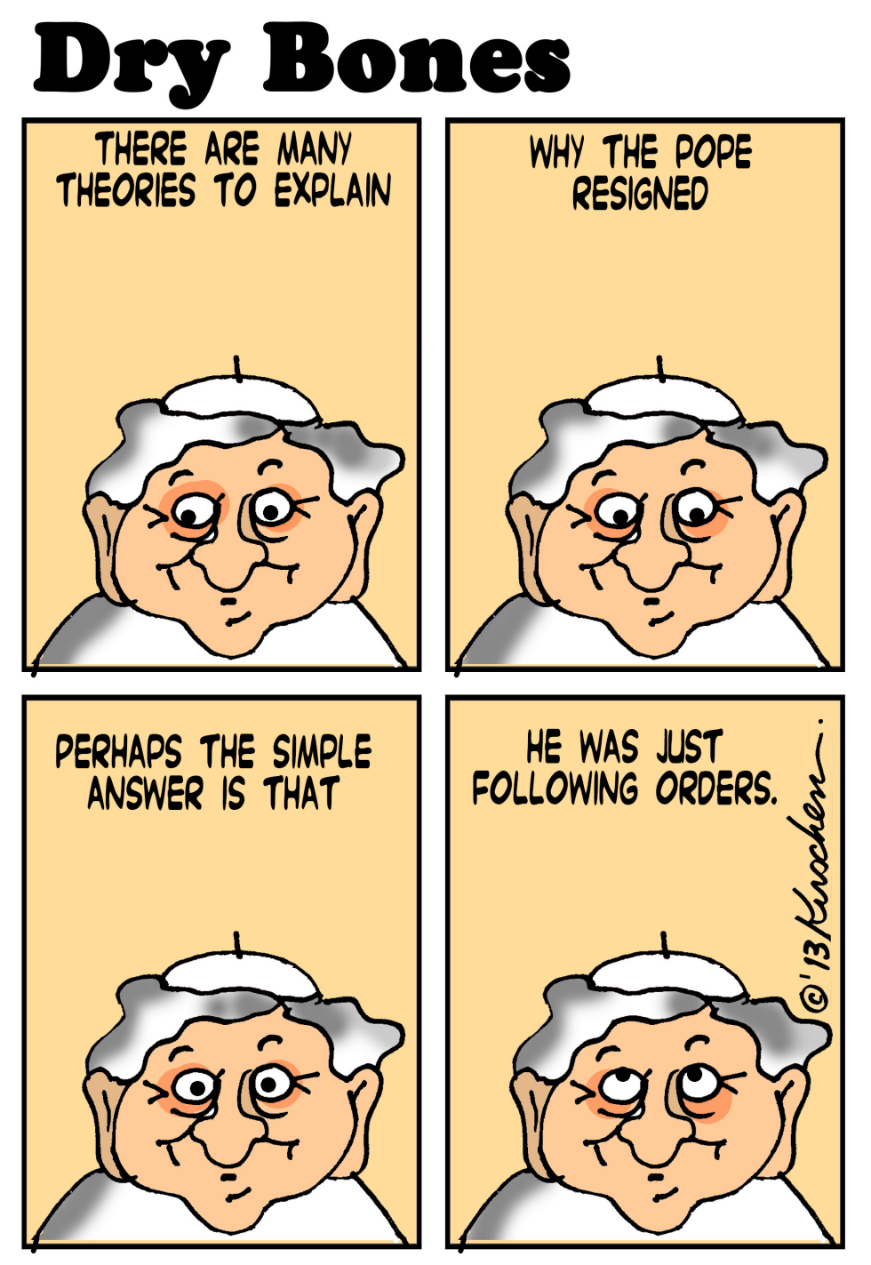  THE POPE RESIGNS by Yaakov Kirschen