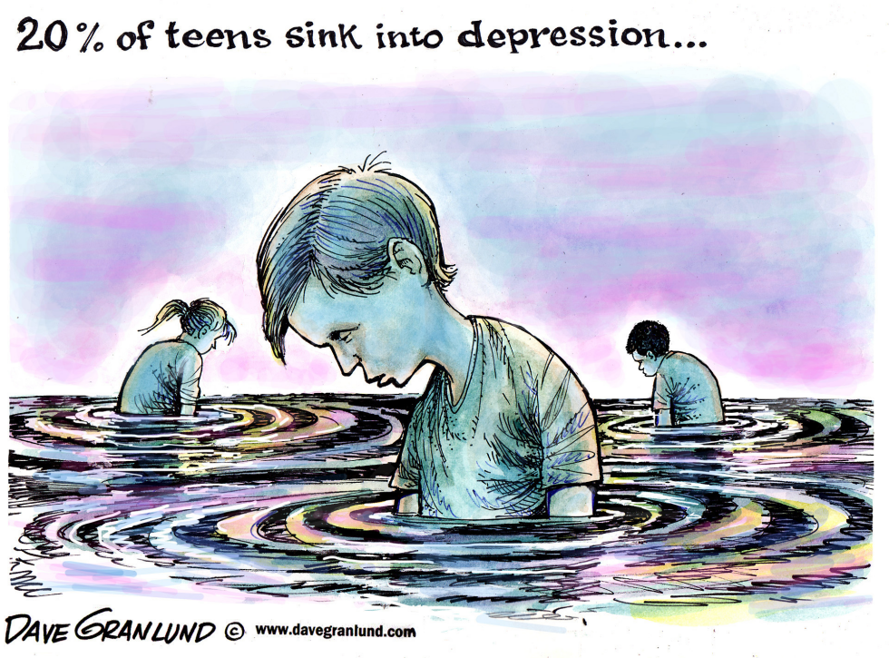  DEPRESSED TEENS by Dave Granlund