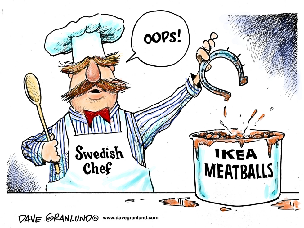  IKEA MEATBALLS AND HORSES by Dave Granlund