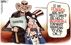 SEQUESTER AX by Rick McKee