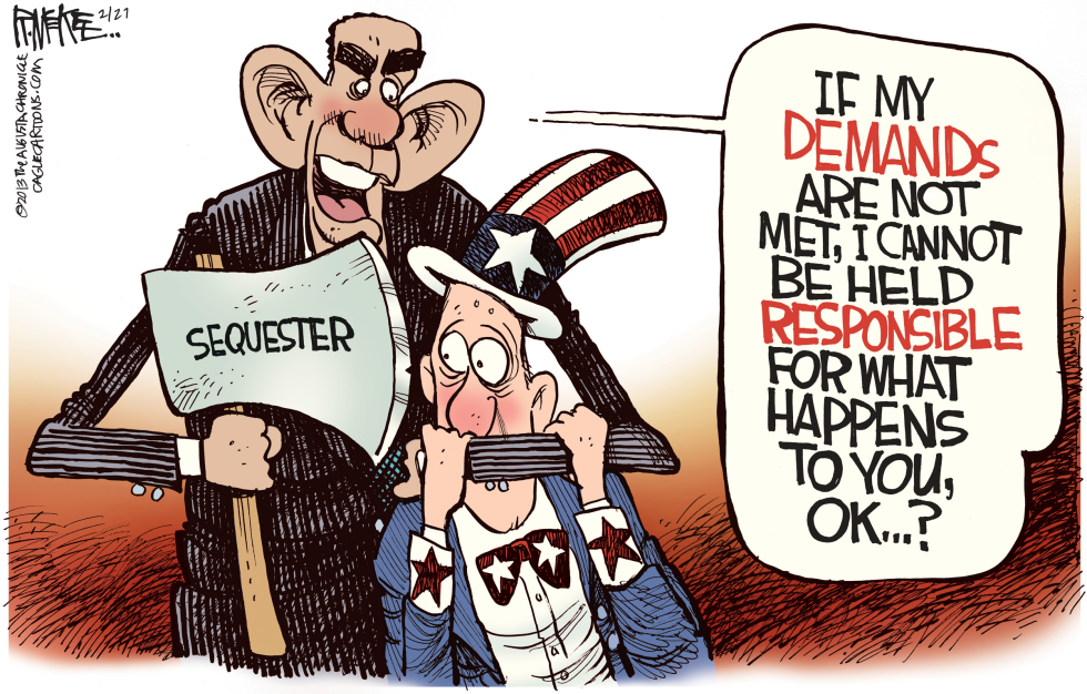  SEQUESTER AX by Rick McKee