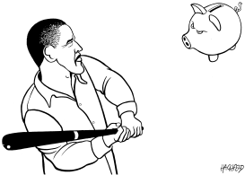 OBAMA PELEANDO CON LA BOMBA DE DEUDA by Rainer Hachfeld