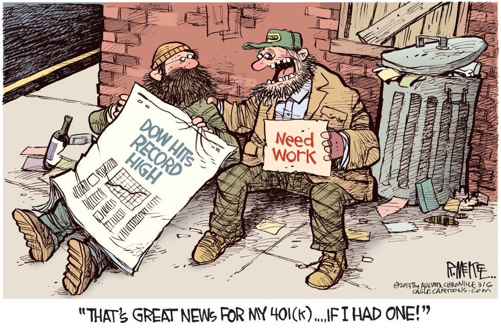  DOW RECORD HIGH by Rick McKee