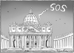 HUMO BLANCO EN EL VATICANO by Bob Englehart