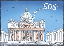 HUMO BLANCO EN EL VATICANO  by Bob Englehart