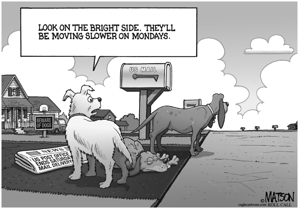  DOGS LAMENT END OF SATURDAY MAIL by RJ Matson