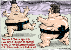 KIM JONG UN VS CHRIS CHRISTIE by Wolverton