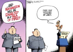 NORTH KOREA RHETORIC by Nate Beeler