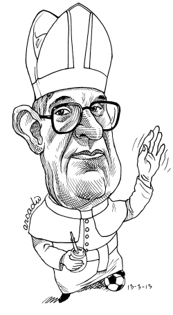 PAPA FRANCISCO I COL by Arcadio Esquivel