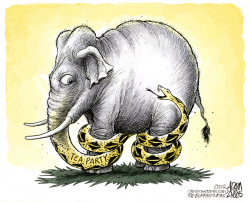 GOP CAN'T GO FORWARD by Adam Zyglis