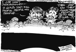 GUNS DON'T KILL by Milt Priggee