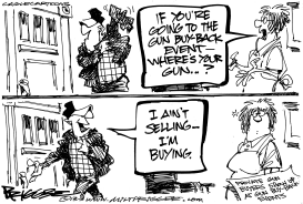 GUN BUY BACKS by Milt Priggee