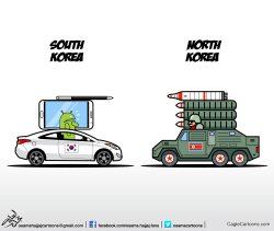 NORTH VS SOUTH by Osama Hajjaj