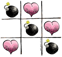 VIOLENCIA EN EL DIA DE VALENTIN by Daryl Cagle