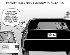 CORRECTED OBAMA SEQUESTER SALARY CUT by Jeff Parker