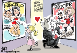 THATCHERISM VS FUNICELLOISM by Pat Bagley