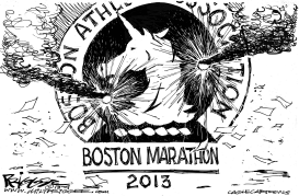 BOSTON MARATHON TERROR ATTACK by Milt Priggee