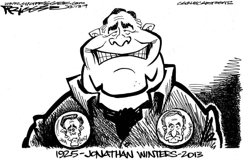  JONATHAN WINTERS by Milt Priggee