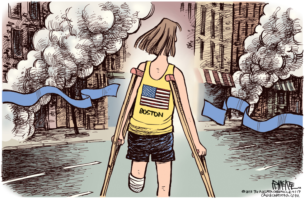  BOSTON MARATHON BOMBING by Rick McKee