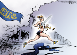 BOSTON MARATHON by Nate Beeler