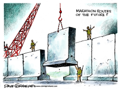 FUTURE MARATHON SECURITY by Dave Granlund