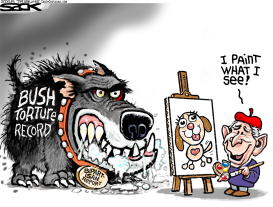 BUSH TORTURE PORTRAIT by Steve Sack