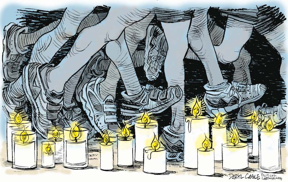  BOSTON MARATHON MEMORIAL by Daryl Cagle