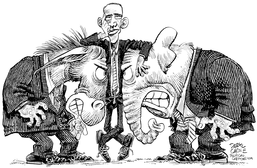  OBAMA EL DE EN MEDIO by Daryl Cagle