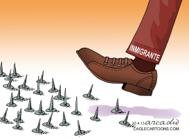 LA TORTURA DEL INMIGRANTE  by Arcadio Esquivel